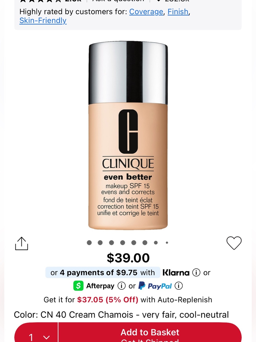 Clinique Even Better Liquid Foundation in Light Beige